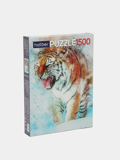 Пазл Hatber Premium "Ярость тигра", 1500 элементов, А1ф, 580х830 мм#1