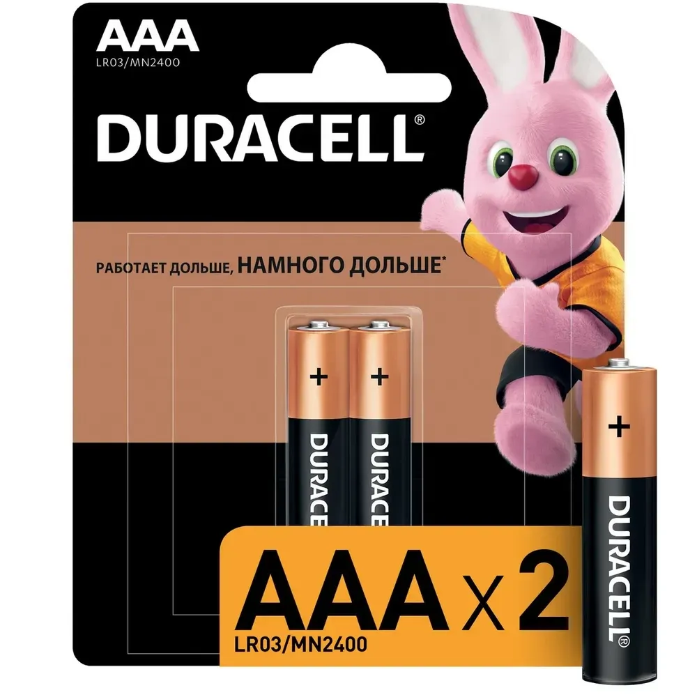 Батарейки DURACELL AAA (LR03), 2 шт#1