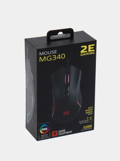 Мышь Игровая, проводная 2E Gaming Mouse MG340 Black (2E-MG340UB)#1