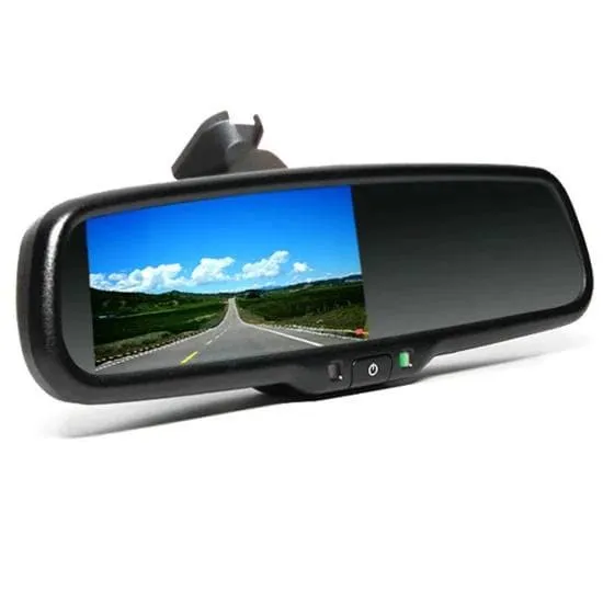 Автомобильное зеркало заднего вида GreenYi, ЖК-монитор TFT 4,3 дюйма со специальным оригинальным кронштейном, 2 видеовхода для парковки#1