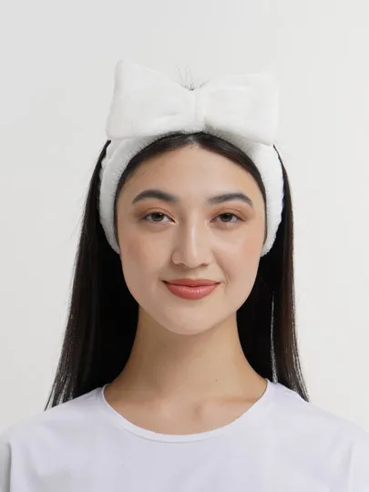 Мягкая бант-повязка на голову для волос для косметических процедур#1
