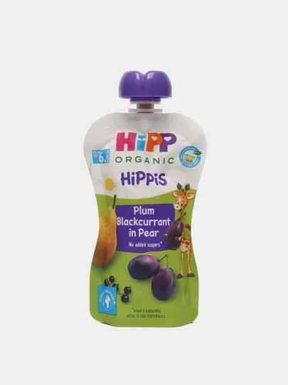 Детское пюре HiPP Organic, слива, смородина, груша, 100 г#1