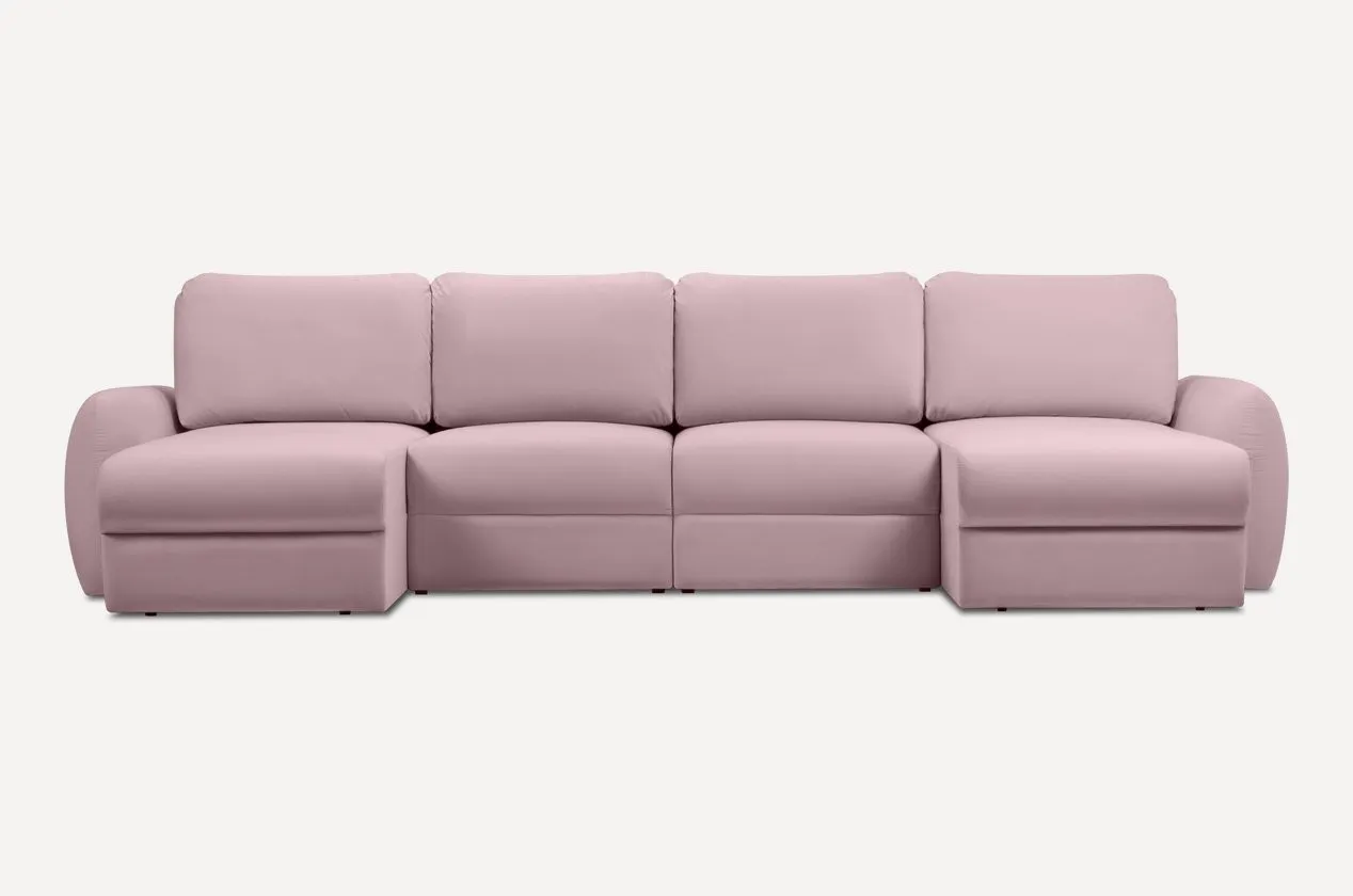 Модульный диван Полан-5 Velvet Pink#1