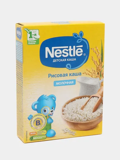 Рисовая каша Nestle, детская, молочная, 220гр#1