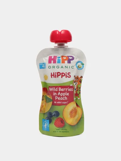 Детское пюре HIPP, лесные ягоды, персик, яблоко, 100 г#1
