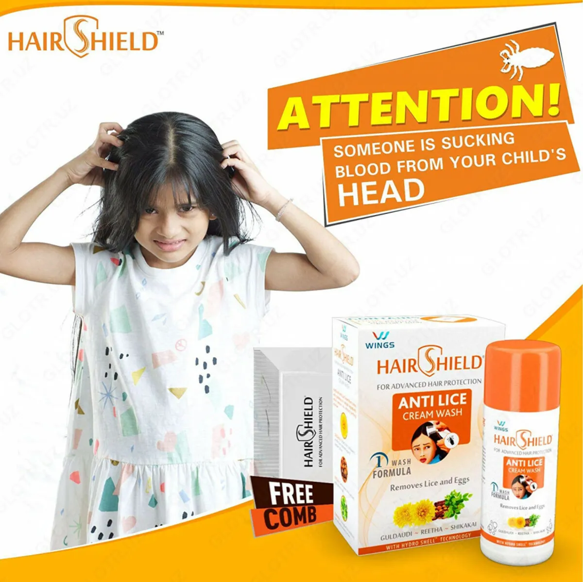 Шампунь против педикулеза Hair Shield#1