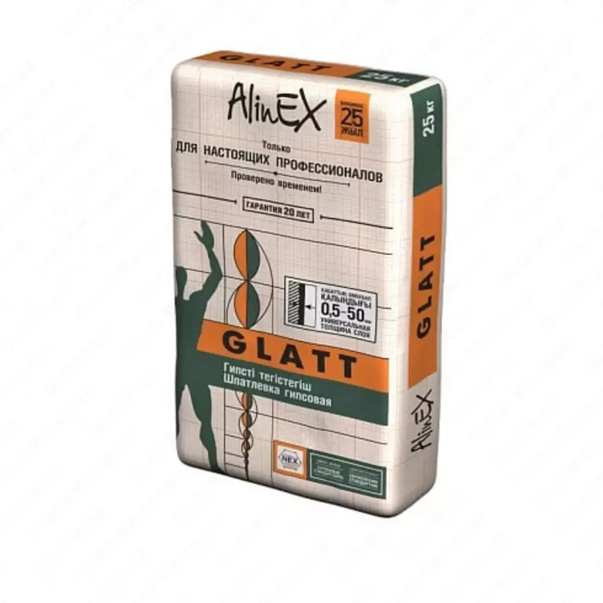 Шпатлевка Glatt 25 кг ALINEX#1