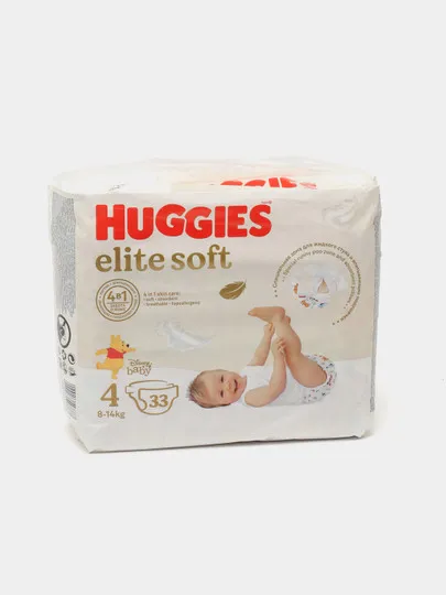 Подгузники Huggies Elite Soft 4, 8-14 кг, Jumbo, 33 шт#1