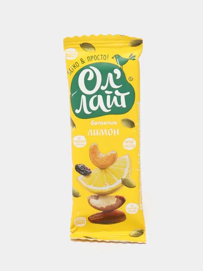 Батончик фруктово ореховый Ол'Лайт, Лимон 30гр#1
