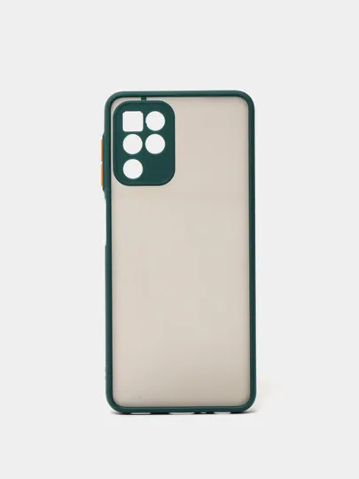 Чехол матовый силиконовый с цветными кнопками для Samsung, зеленый#1