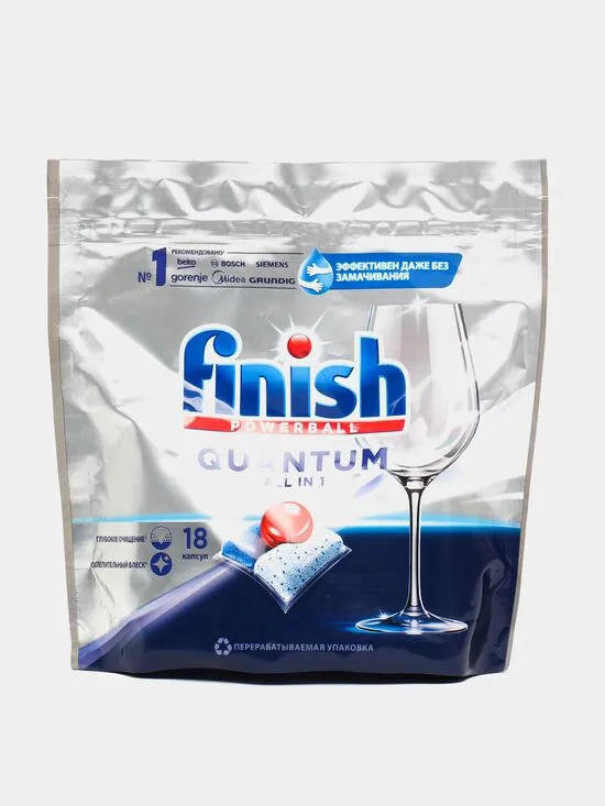 Средство для мытья посуды FINISH Quantum 18 таблеток х7#1