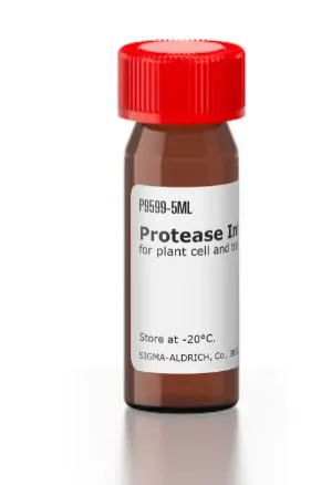 P9599-5ML Коктейль ингибиторов протеаз, для экстрактов растительных клеток и тканей, раствор ДМСО, 5 мл Protease Inhibitor Cocktail, for plant cell an#1