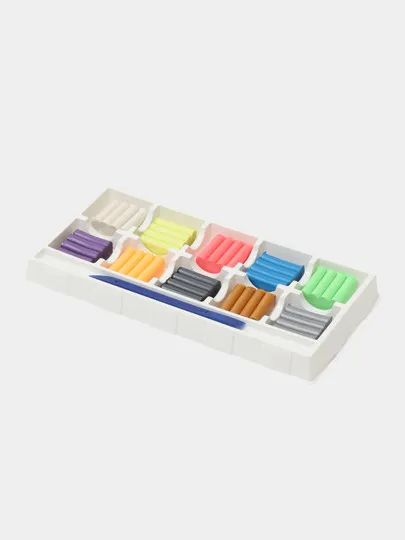 Пластилин Лео LPMCR-0110 "Играй", восковой, перламутровые цвета, 120 г, 10 цветов#1