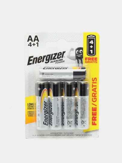 Батарейки Energizer Alkaline Power AA BP5 E300483502, 4 + 1 шт#1