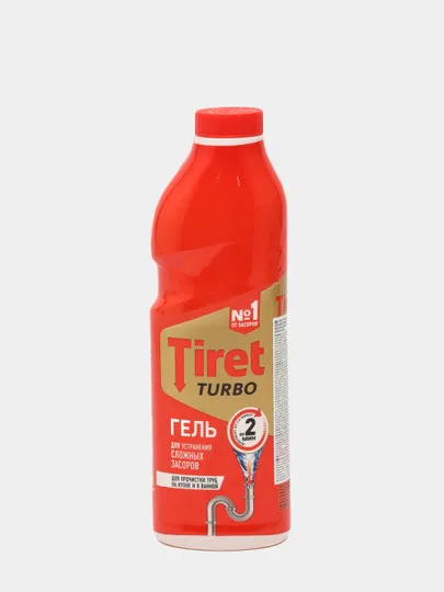 Гель Tiret Turbo для удаления засоров в канализационных трубах, 1 л#1