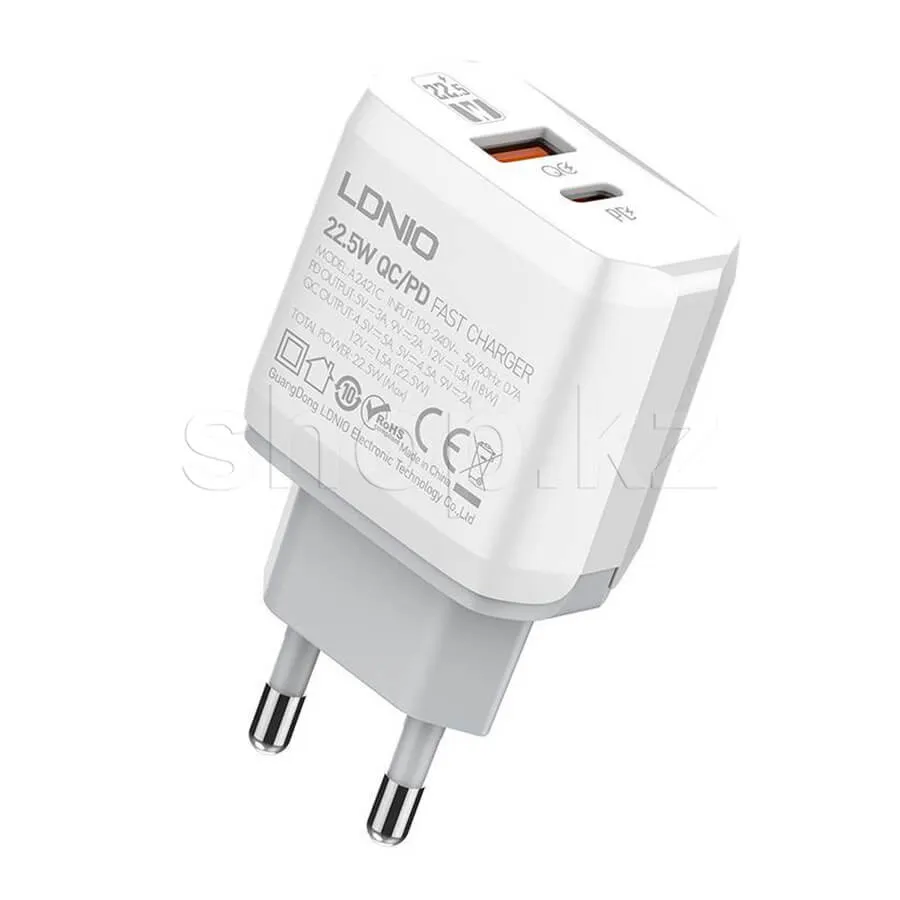 Зарядное устройство LDNIO A2421C, сеть, для USB-устройств, c#1
