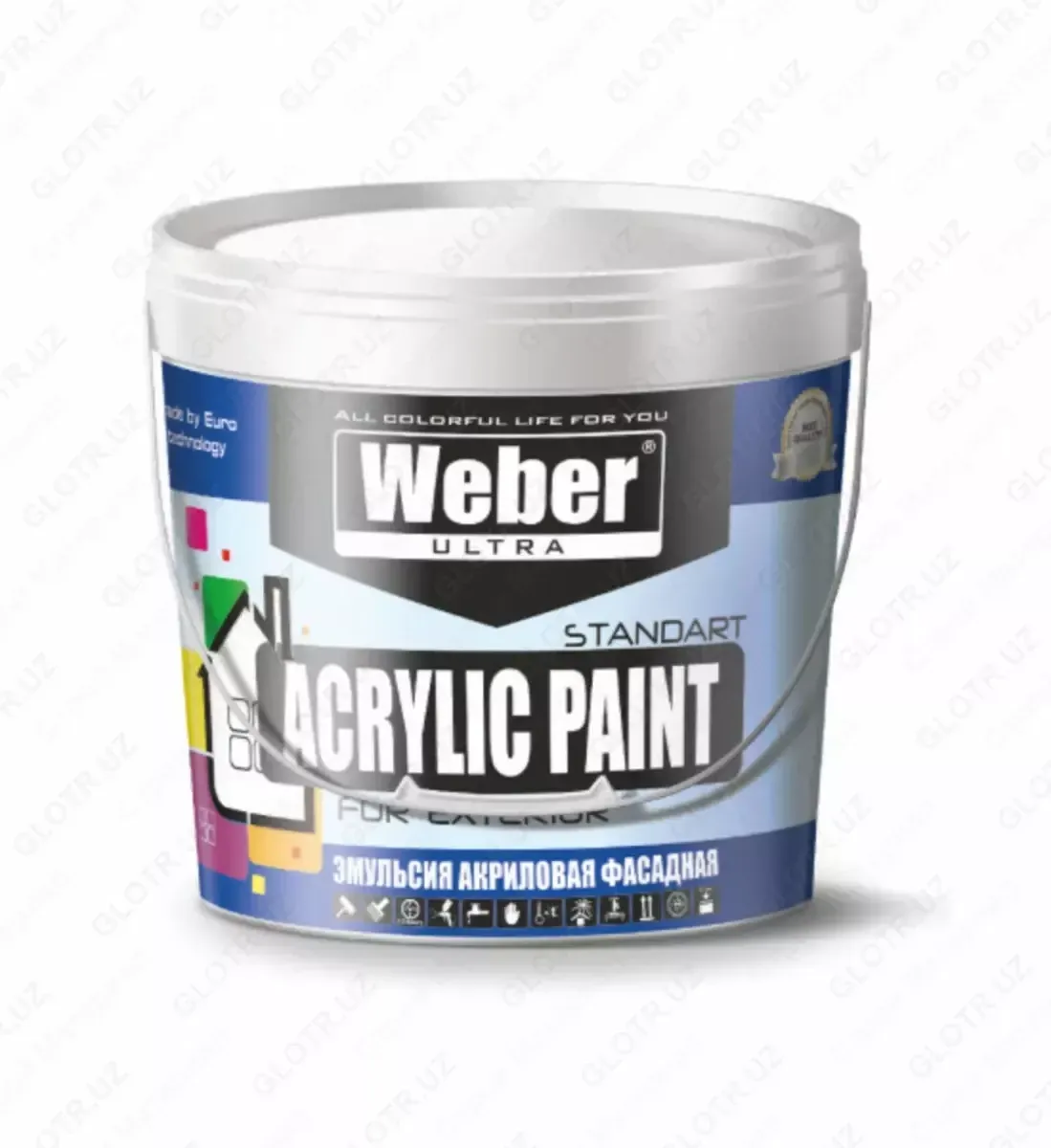 Эмульсионная краска Weber Standart белый 2.7 кг#1