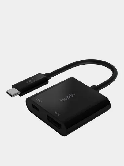 Адаптер Belkin USB-C to HDMI 60W PD, Black#1