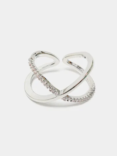 Женское безразмерное кольцо, цвет серебро#1