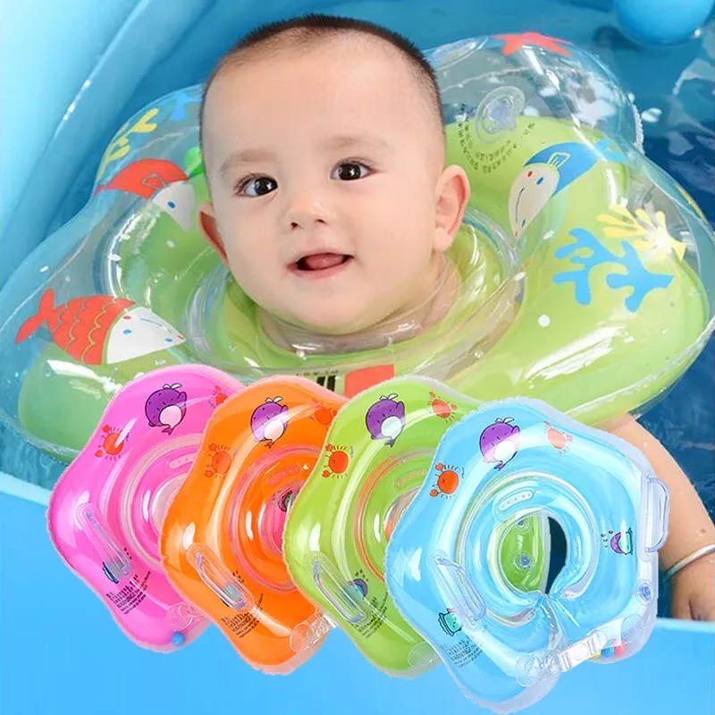 Плавательные Детские аксессуары, кольцо на шею, трубка для безопасности младенцев, круг для купания, надувной фламинго, надувная вода (цвет оранжевый)#1