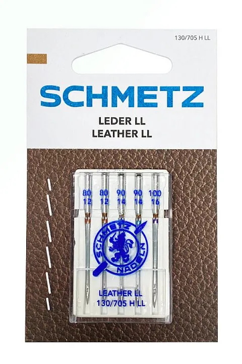 Иглы для кожи Schmetz №80(2), 90(2), 100 5шт#1