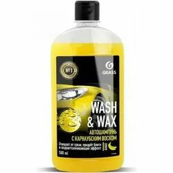 Автошампунь с карнаубским воском "Grass WASH & WAX" 500мл#1