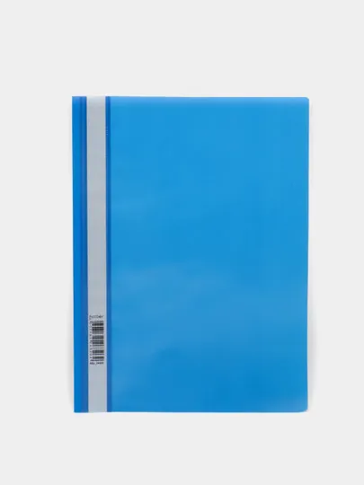 Папка -Скоросшиватель А4ф Hatber 120/160мкм Синяя Пластиковая прозрачный верх#1