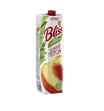 Bliss 1L Персиковый Нектар с добавлением яблока с мякотью СиН ТРА Sq#1