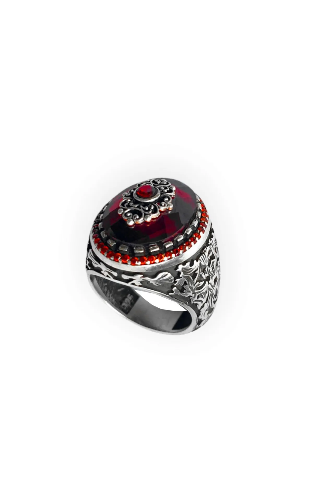 Мужское кольцо - камень циркон (серебро) ur1027 Larin Silver#1