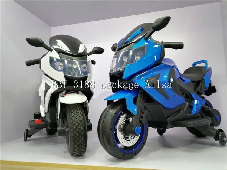 Электрический детский мотоцикл с автоматическим управлением ht-3688 blue#1