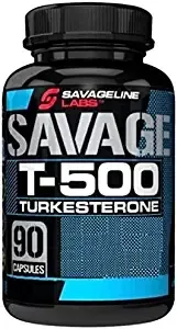 SavageLine Labs Savage T-500 Turkesterone (500 мг) / экстракт Ajuga Turkestanica с гидроксипропил-бета-циклодекстрином в комплексе для повышения биодоступности - 90 штук#1