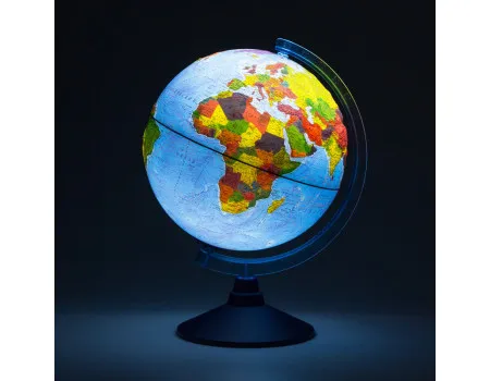 Глобус физико-политический рельефный Globen, 25 см, интерактивный, с подсветкой#1