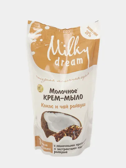 Milky Dream" жидкое мыло"Кокос с чаем ройбуш" 1000 мл. (дой-пак)#1