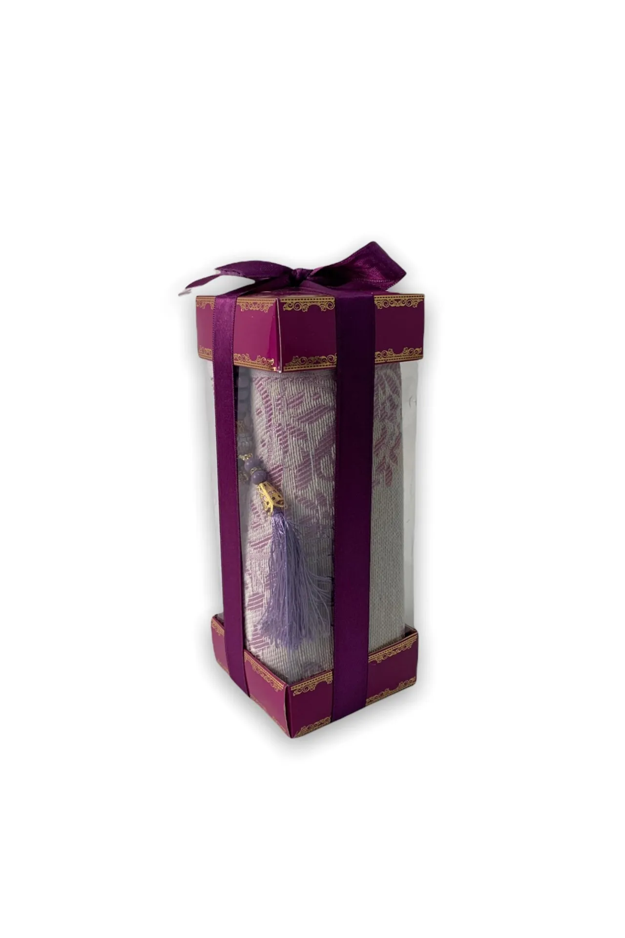 Подарочный набор - молитвенный коврик и четки a020 SHK Gift фиолетовый#1