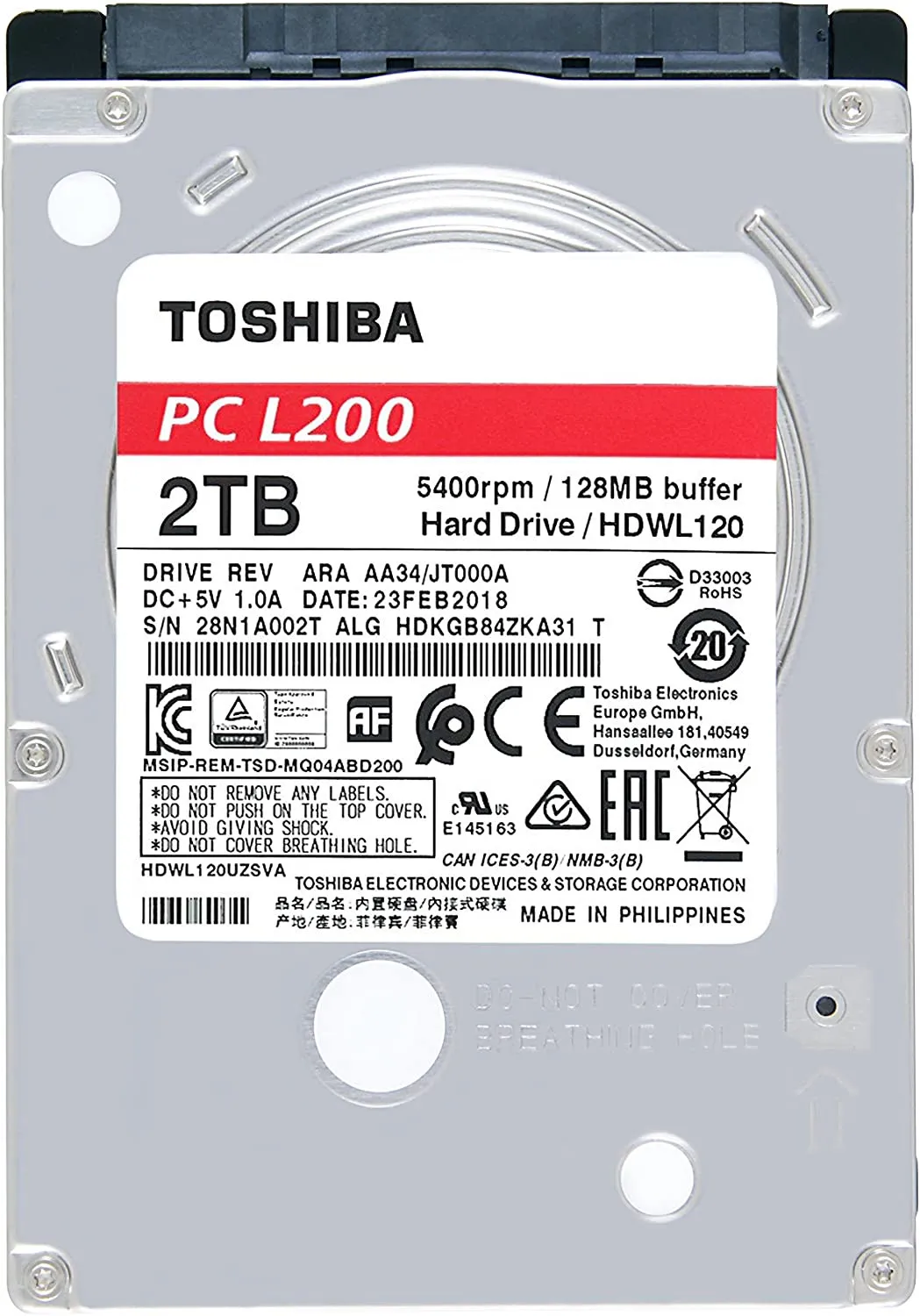 Внутренний жесткий диск для ноутбука Toshiba 2TB#1