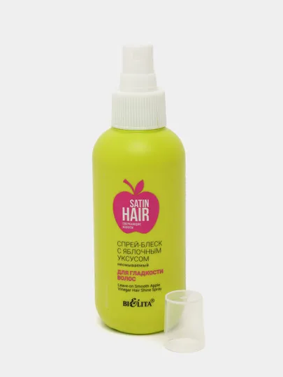 Спрей-блеск для волос Bielita Satin Hair, с яблочным уксусом, для гладкости волос, 150 мл#1
