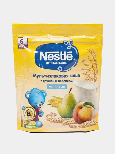 Каша молочная Nestle Мультизлаковая, с грушей и персиком, 220 г#1