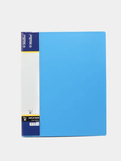 Папка пластиковая Muller, 40 файловая, А4, синяя#1