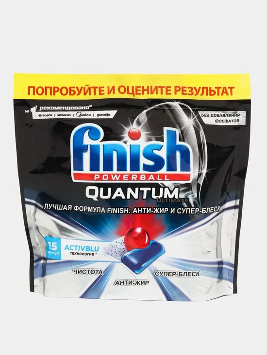 Средство для мытья посуды FINISH Quantum Ultimate 15 капсул x 7#1