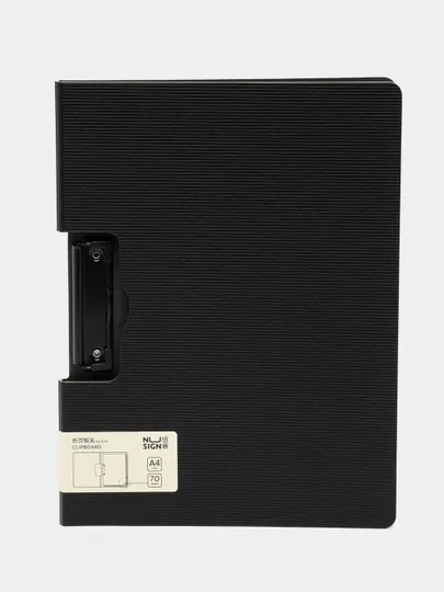 Папка-планшет Deli 5011, с боковым зажимом, чёрный #1