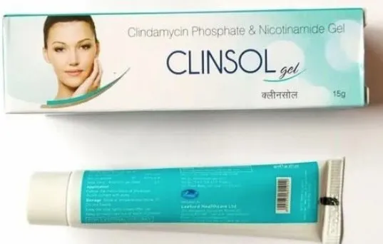 Clinsol gel akne uchun (klindamitsin fosfat va nikotinamid)#1