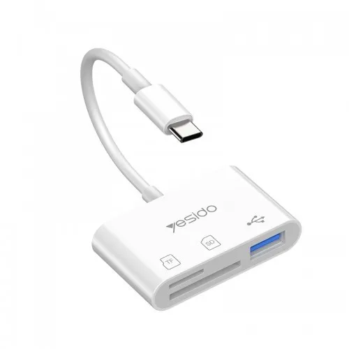 Адаптер для мобильного телефона/ноутбука YESIDO GS16 3-IN-1 TYPE-C TO USB 3.0 + TF/SD#1