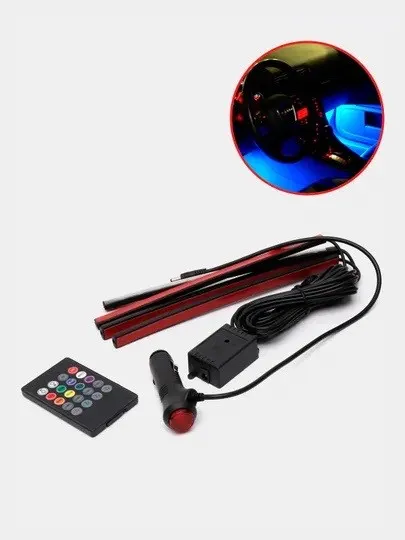 RGB подсветка ног и салона авто, со звуковым контроллером#1