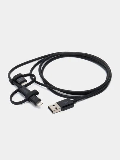 Кабель Belkin USB 2.0 Universal MicroUSB/USB-C/Lightning Connectors, 1.2 м#1