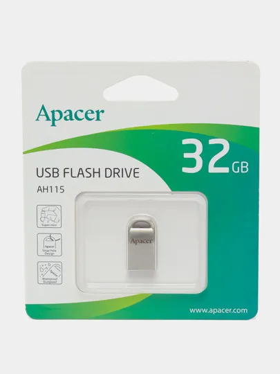 Накопитель Apacer AH115 32GB USB 2.0 Silver#1