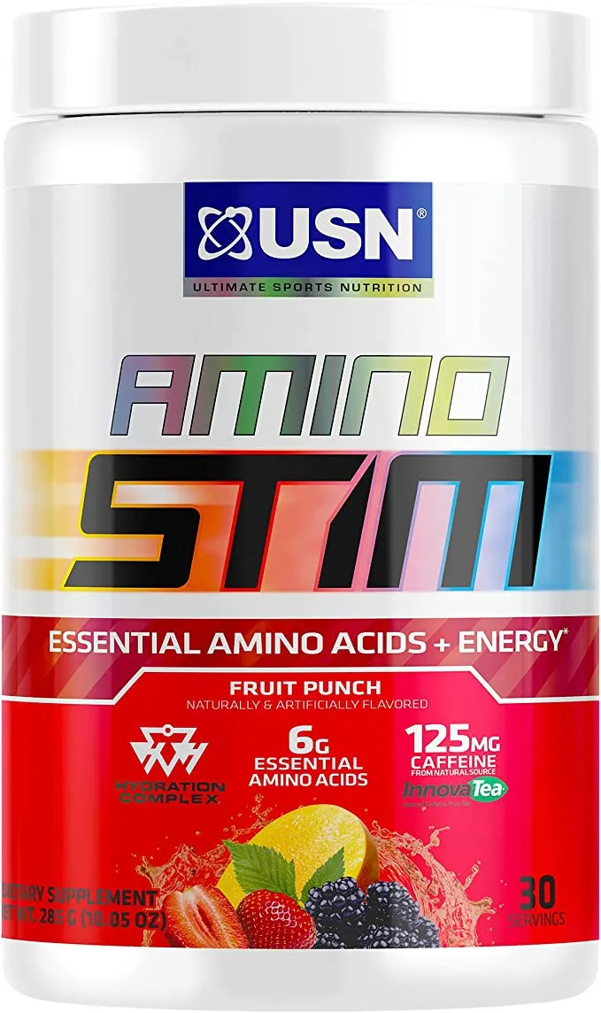 Аминокислоты USN Amino Stim, фруктовый пунш, 30 порций#1