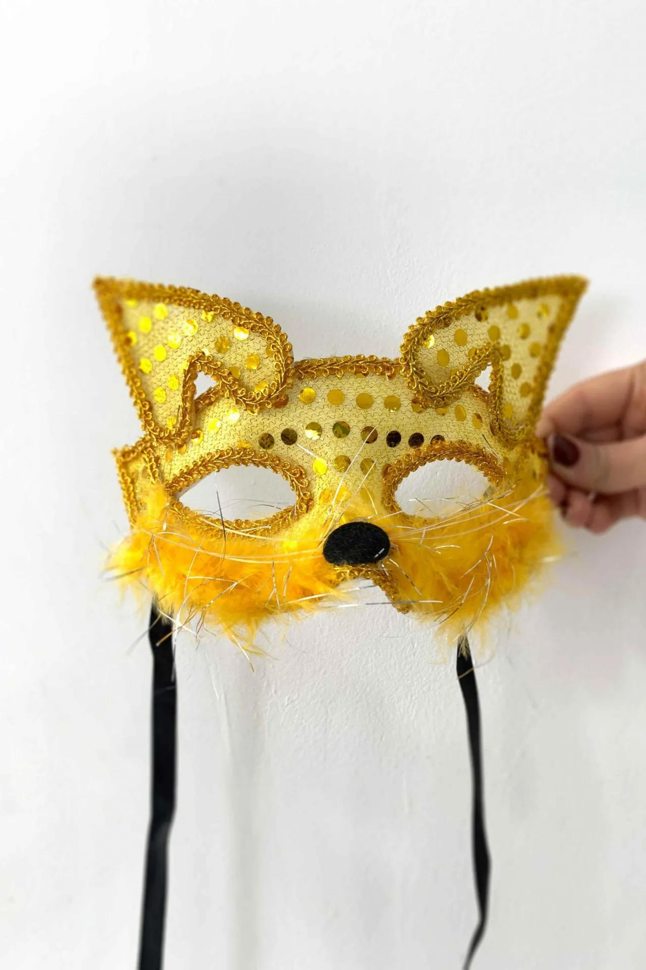 Праздничная маска лиса a012 SHK Gift золотистый#1