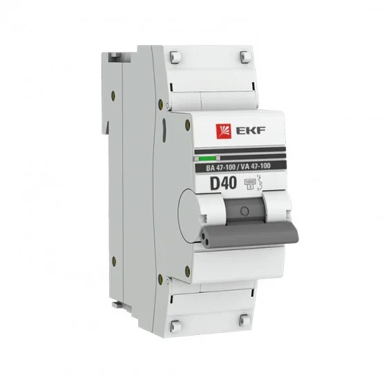 Автоматический выключатель 1P 40А (D) 10kA ВА 47-100 EKF PROxima#1