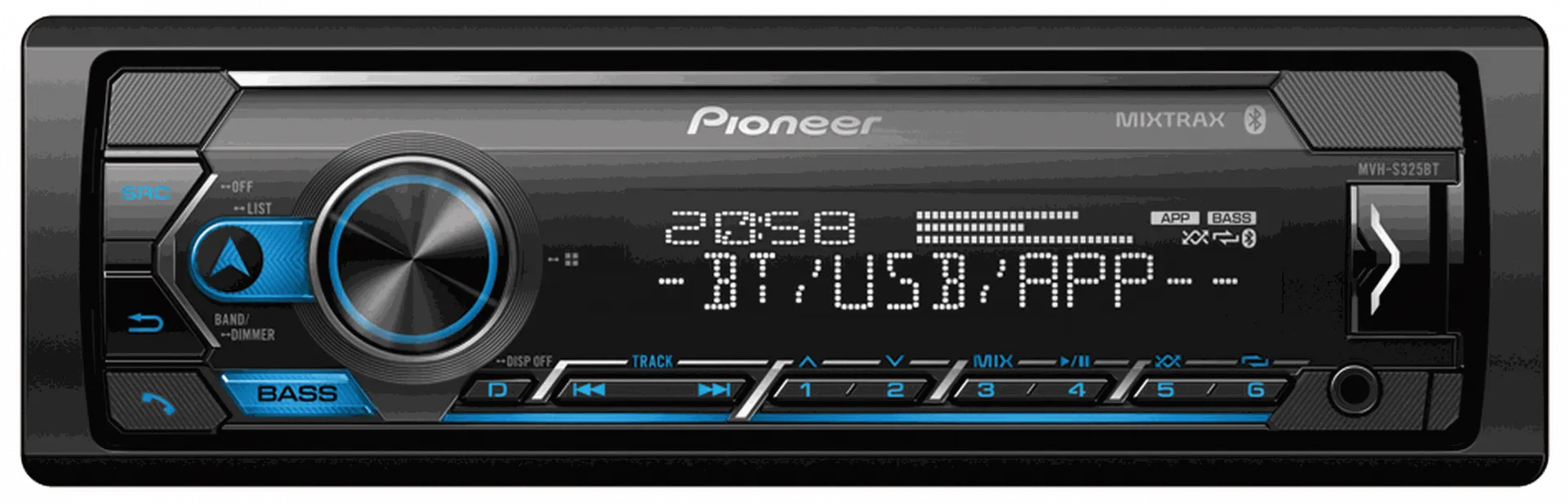 BLUETOOTH texnologiyasi bilan Pioneer MVH-S325BT avtomobil radiosi#1