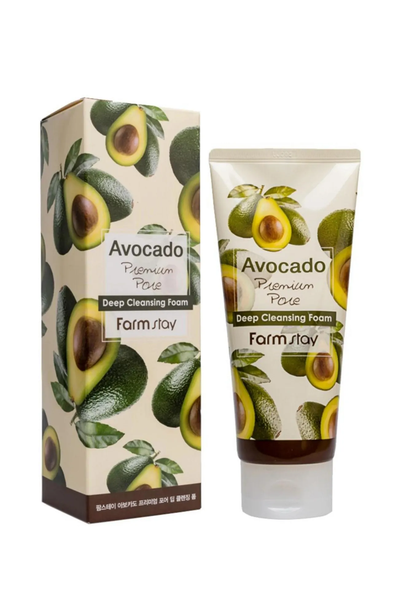 Очищающая пенка с экстрактом авокадо avocado premium pore deep cleansing foam 5522 FarmStay (Корея)#1